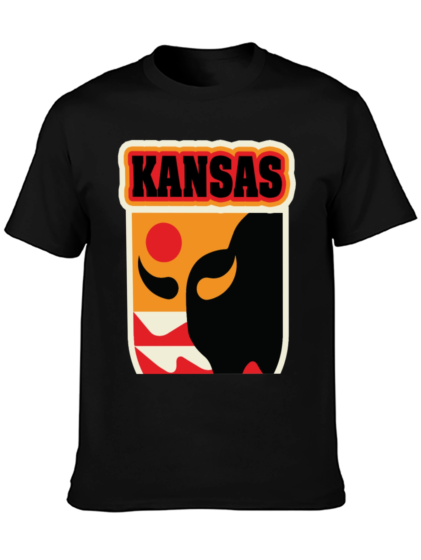 Kansas Graphic Tee - Retro Buffalo Design