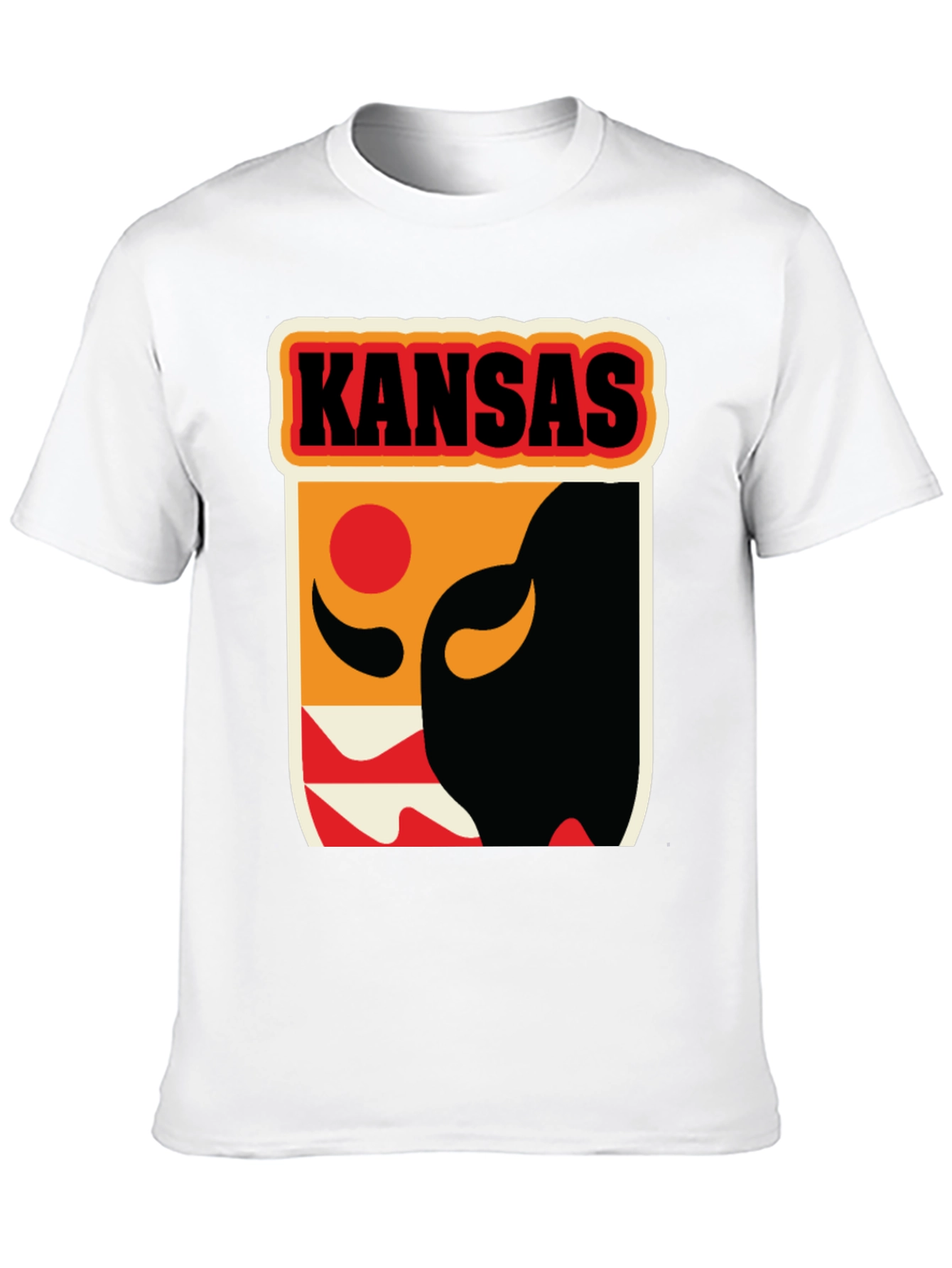 Kansas Graphic Tee - Retro Buffalo Design