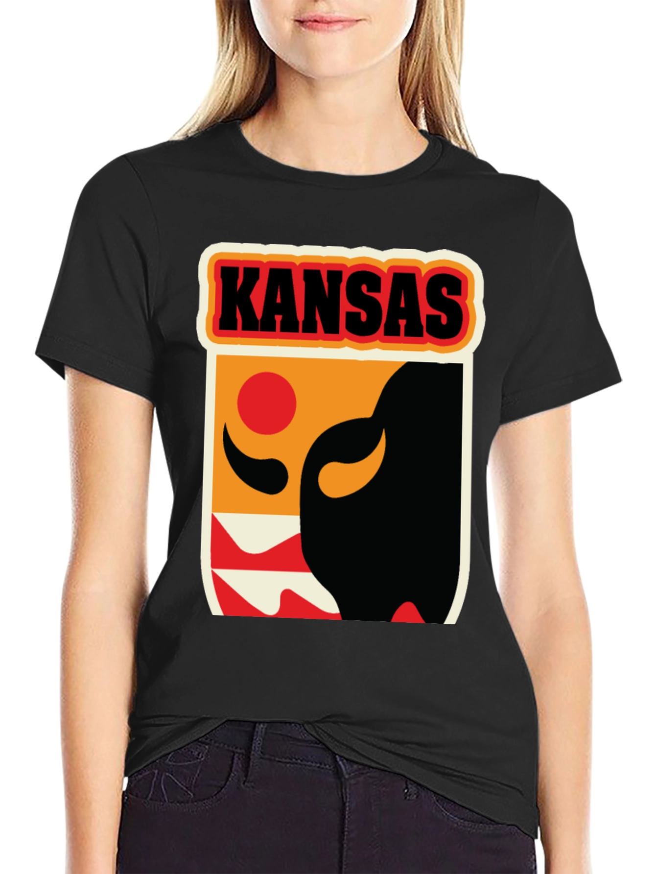 Kansas Graphic Tee - Retro Buffalo Design