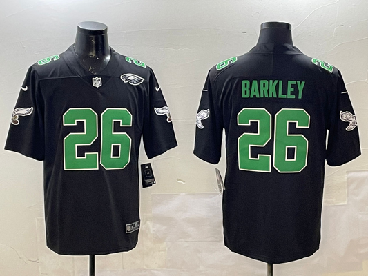 Men's Philadelphia Eagles Saquon Barkley #26 Black Alternate Game Player Jerseys
