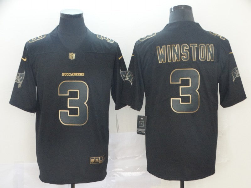 Men's Tampa Bay Buccaneers Jameis Winston #3 Black Game Player Jerseys