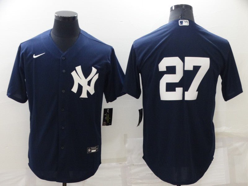 Men's New York Yankees Giancarlo Stanton #27 Navy Replica Player Name Jerseys