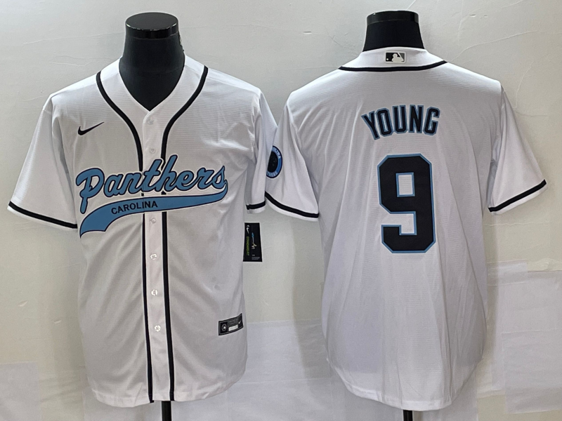Men's Carolina Panthers Bryce Young #9 White Game Jerseys Joint Edition