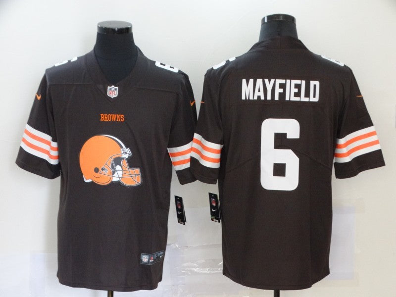Men's Cleveland Browns Baker Mayfield #6 Brown Player Game Jerseys
