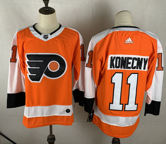 Men's Philadelphia Flyers Travis Konecny #11 Orange Player Jerseys