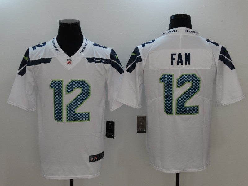 Men's Seattle Seahawks 12th Fan White Game Team Jerseys