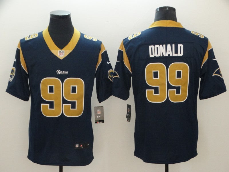 Men's Los Angeles Rams Aaron Donald #99 Navy Game Jerseys