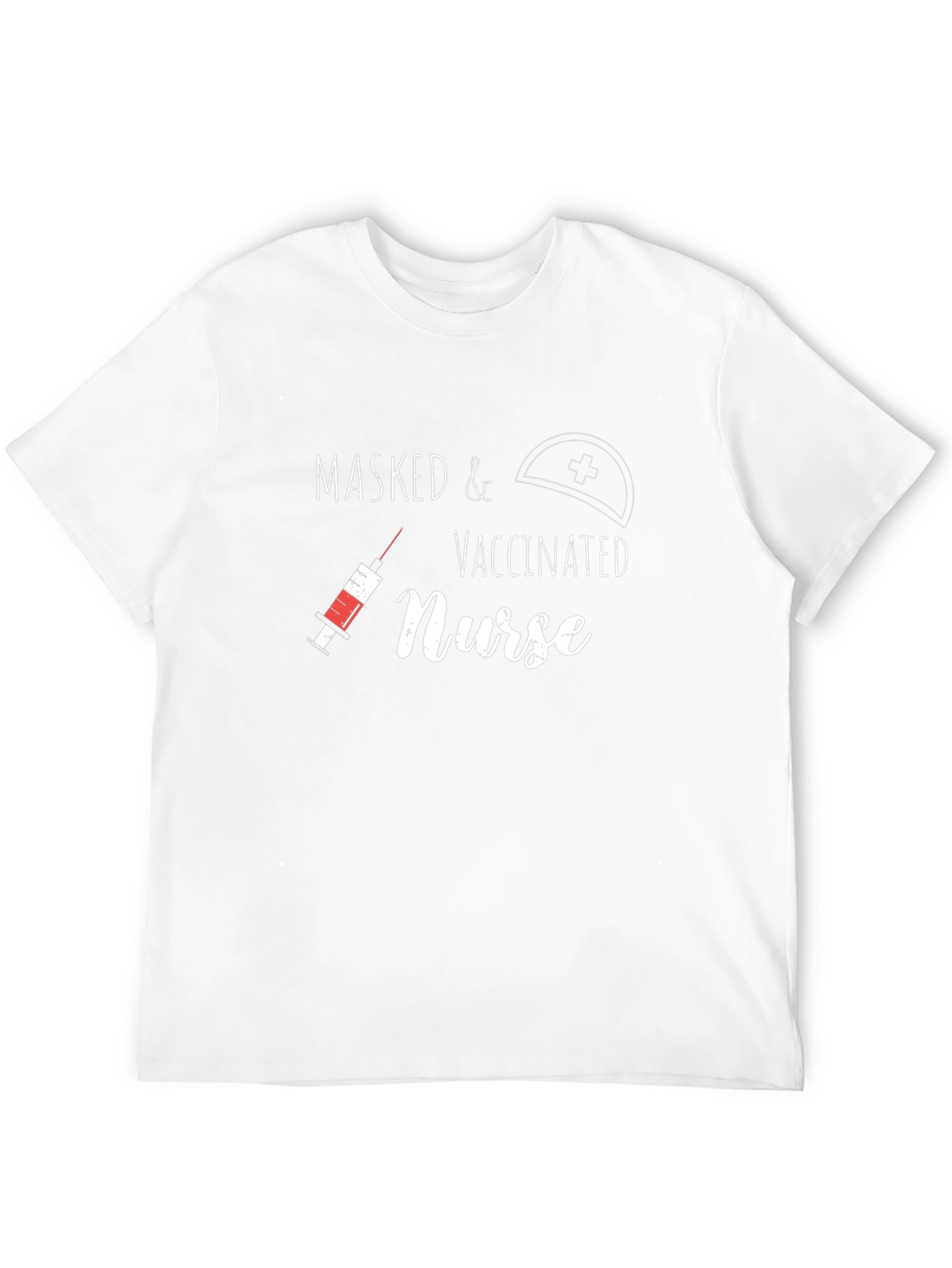 Masked & Vaccinated Nurse Graphic T-Shirt