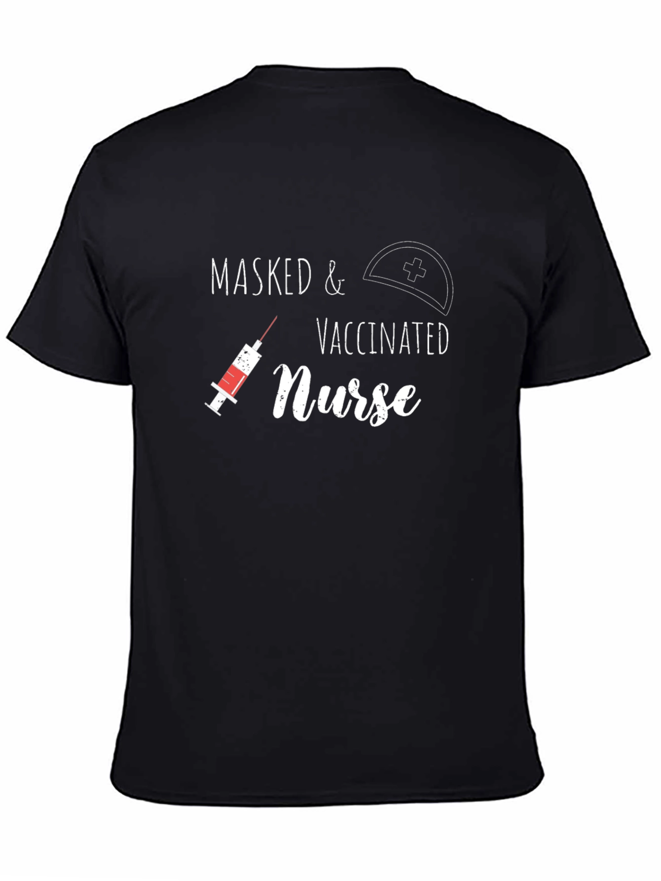 Masked & Vaccinated Nurse Graphic T-Shirt