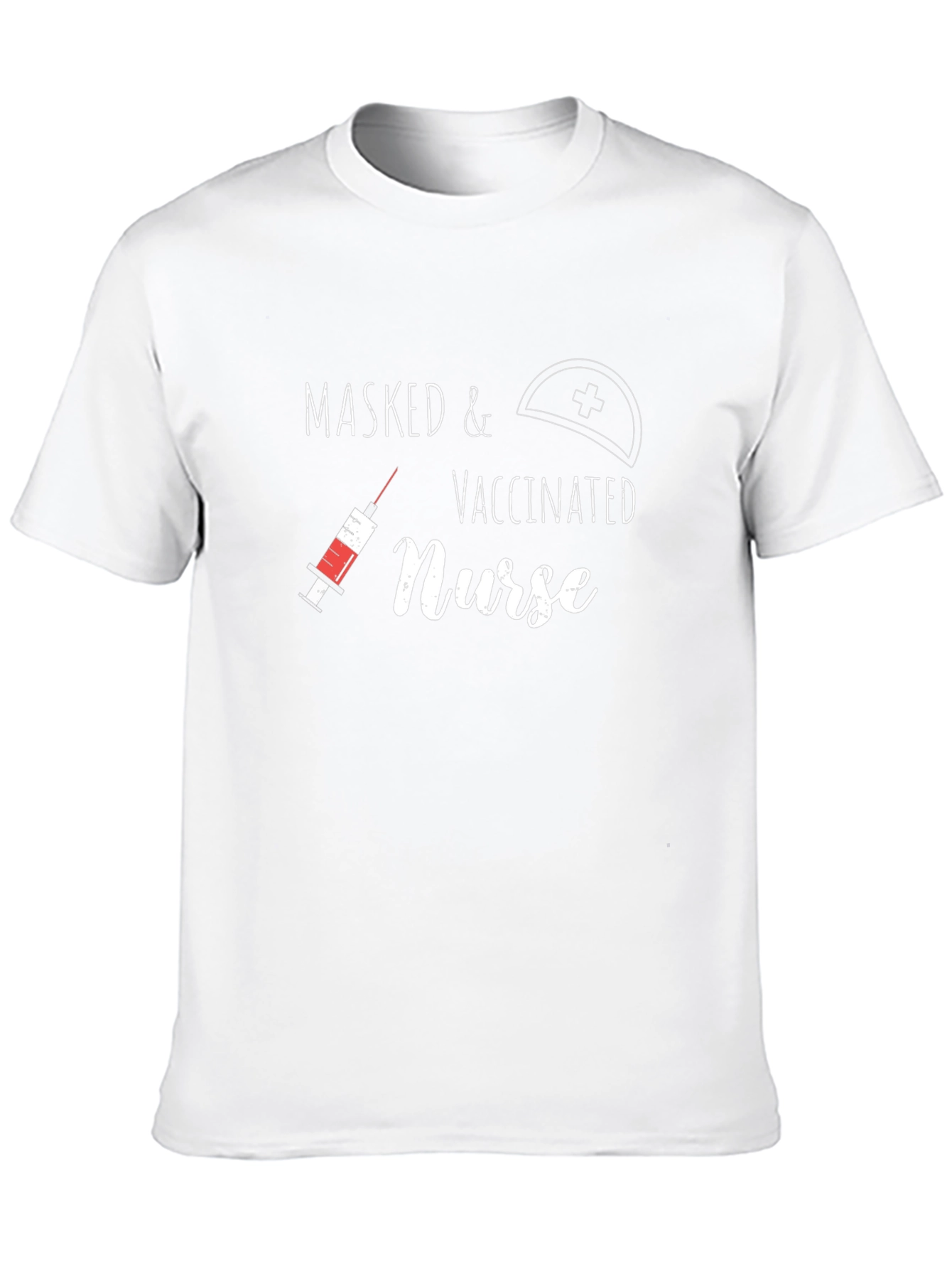 Masked & Vaccinated Nurse Graphic T-Shirt