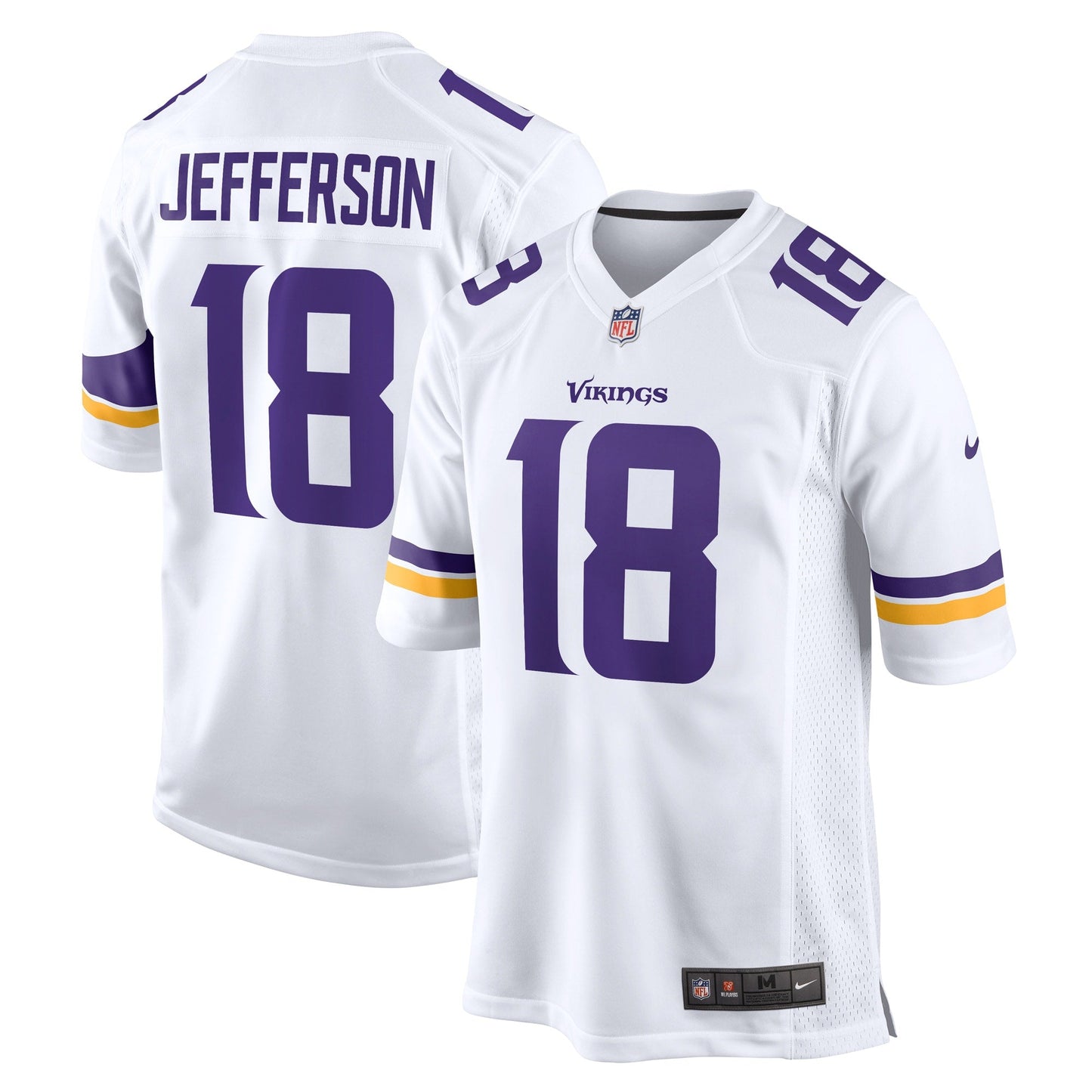 Justin Jefferson Minnesota Vikings Nike Game   Jersey - WhiteYOUTH