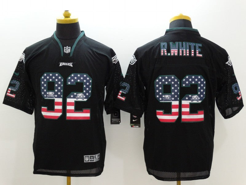 Men's Philadelphia Eagles Reggie White #92 Black Game Jerseys