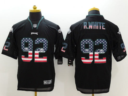 Men's Philadelphia Eagles Reggie White #92 Black Game Jerseys