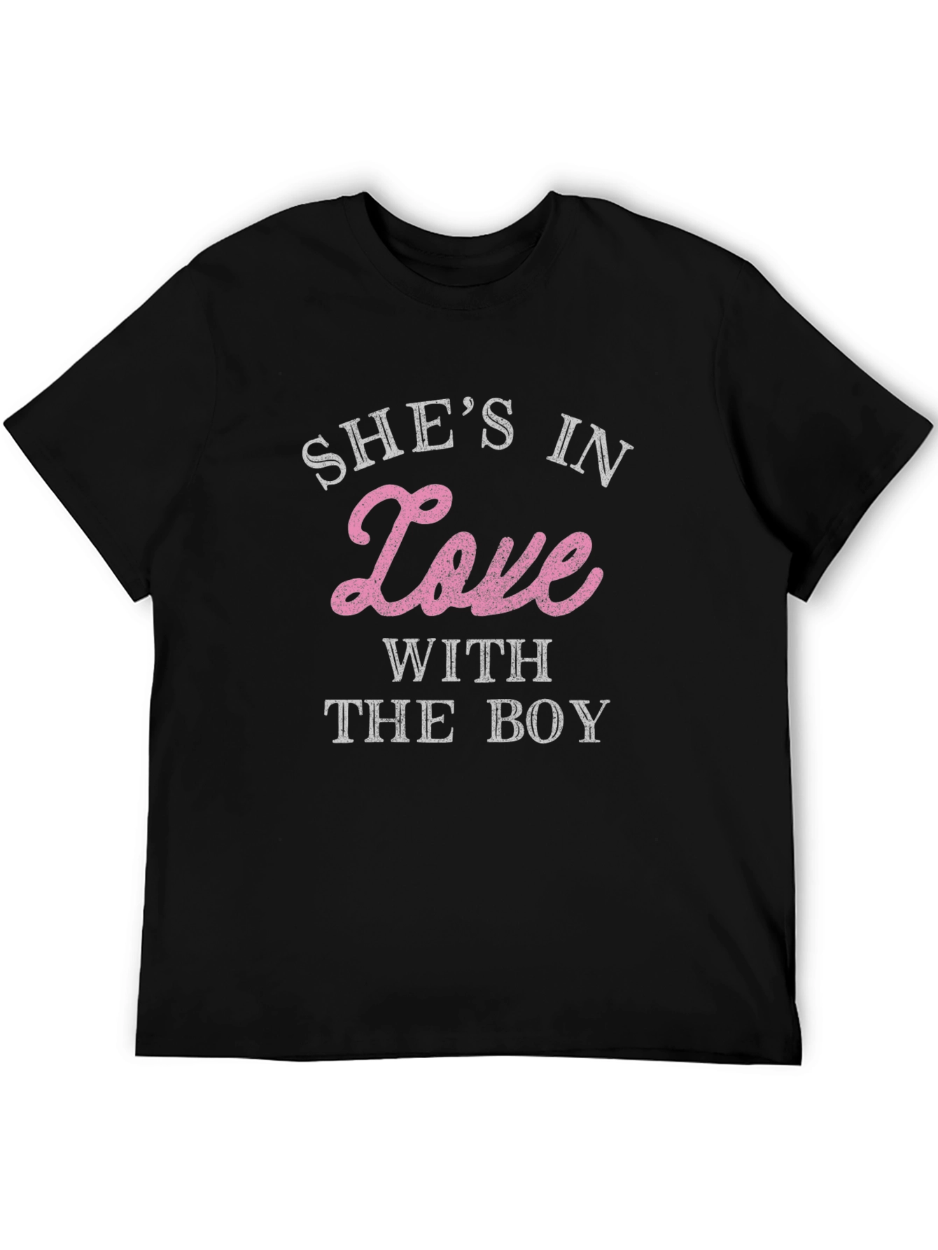 Shes In Love With The Boy Black T-Shirt