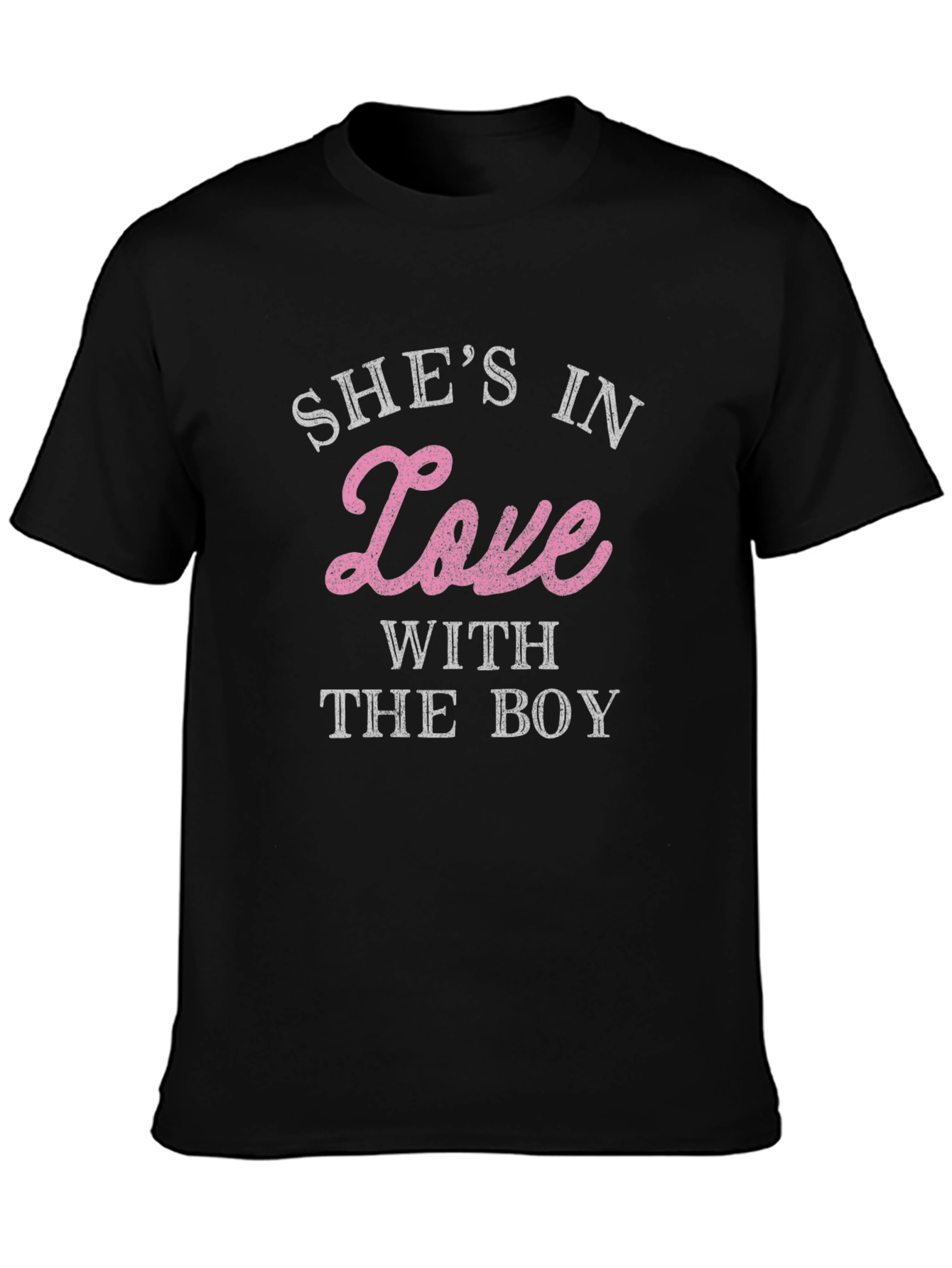 Shes In Love With The Boy Black T-Shirt