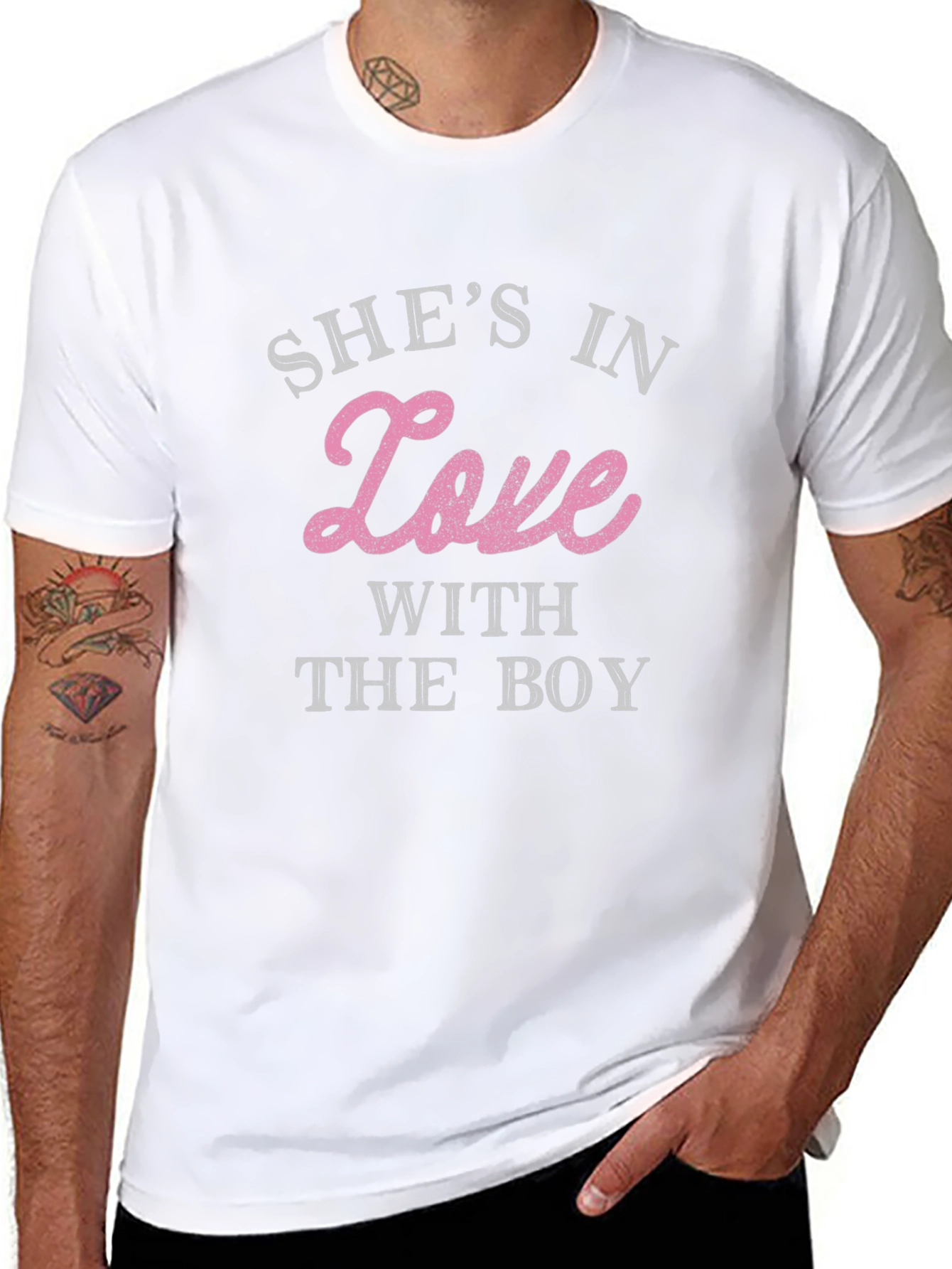 Shes In Love With The Boy Black T-Shirt