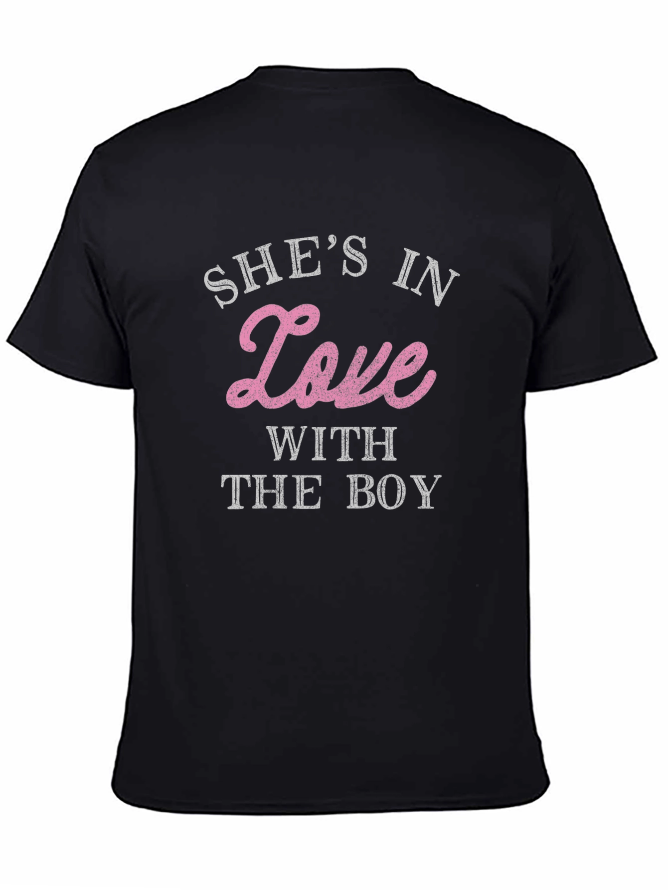 Shes In Love With The Boy Black T-Shirt