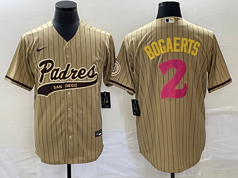 Men's San Diego Padres Xander Bogaerts #2 Tan Replica Player Jerseys Joint Edition
