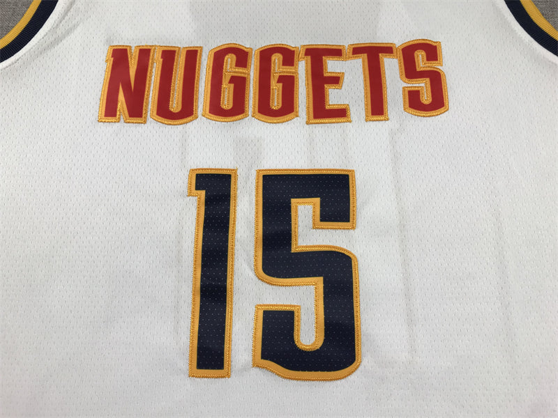 Men's Denver Nuggets Nikola Jokic #15 NBA White 2020/21 Swingman Jerseys