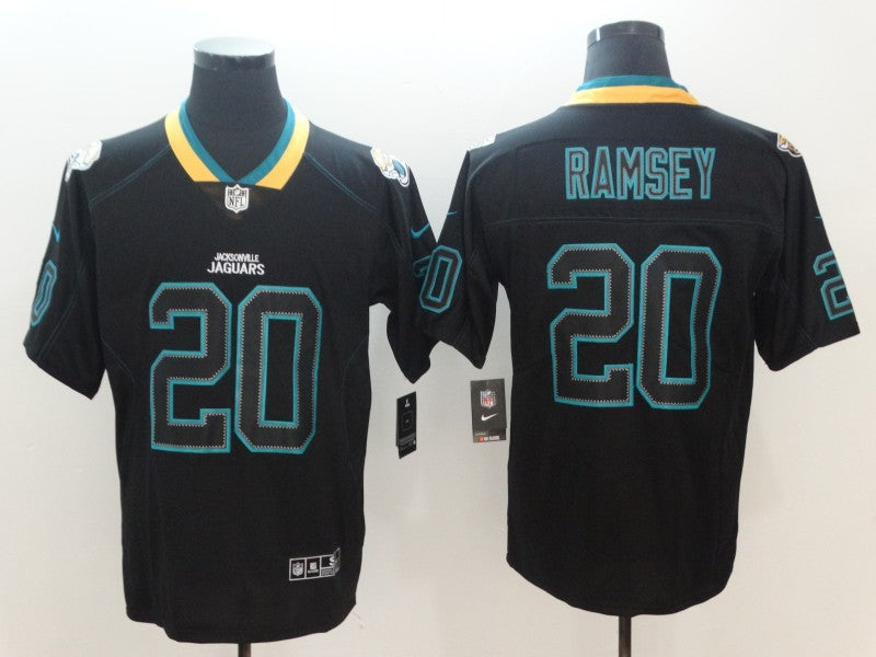Men's Jacksonville Jaguars #20 Jalen Ramsey Black Game Player Jerseys
