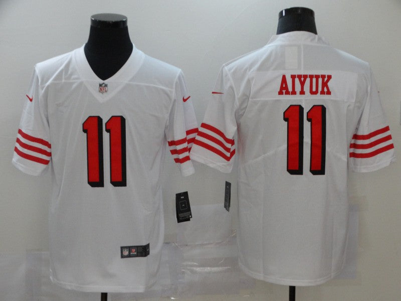Men's San Francisco 49ers Brandon Aiyuk #11 White Game Player Jerseys