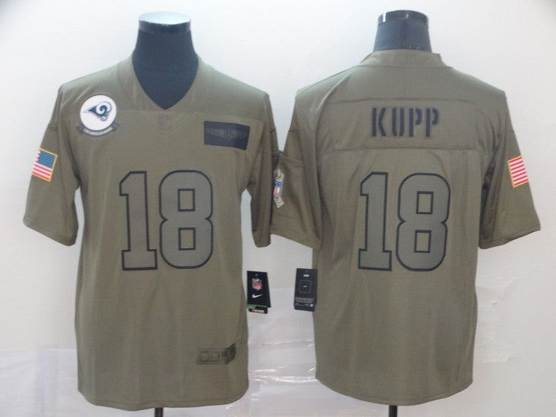 Men's Los Angeles Rams Cooper Kupp #18 Brown Game Jerseys
