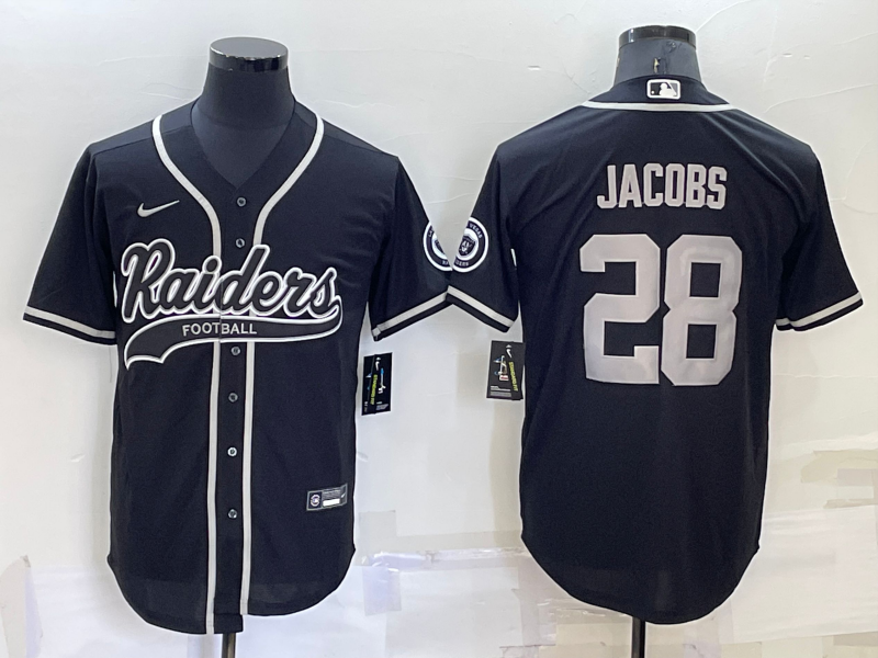 Men's Las Vegas Raiders Josh Jacobs #28 Black Game Jerseys Joint Edition