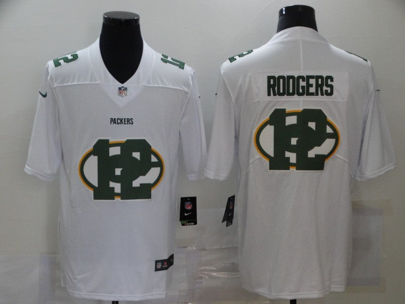 Men's Green Bay Packers Aaron Rodgers #12 White Game Jerseys