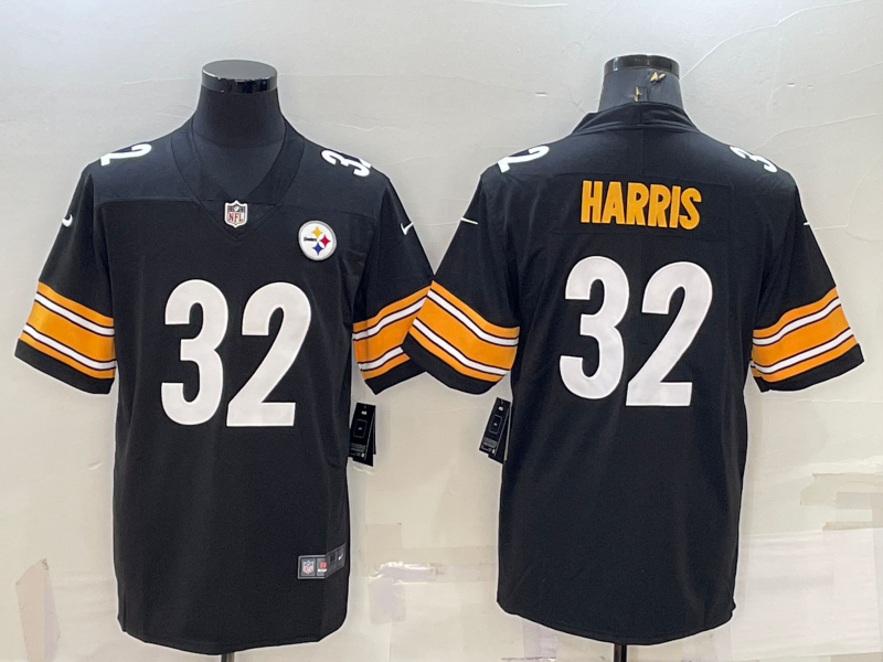 Men's Pittsburgh Steelers Franco Harris #32 Black Game Jerseys