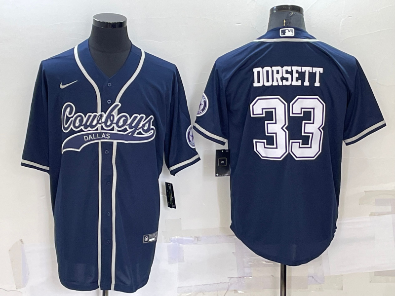 Men's Dallas Cowboys Tony Dorsett #33 Navy Game Jerseys Joint Edition