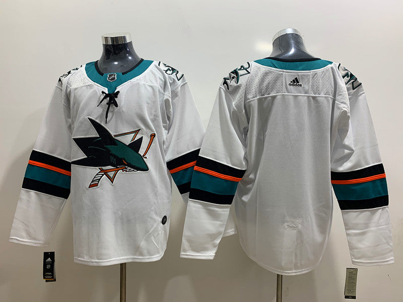 Men's San Jose Sharks White Blank Jerseys