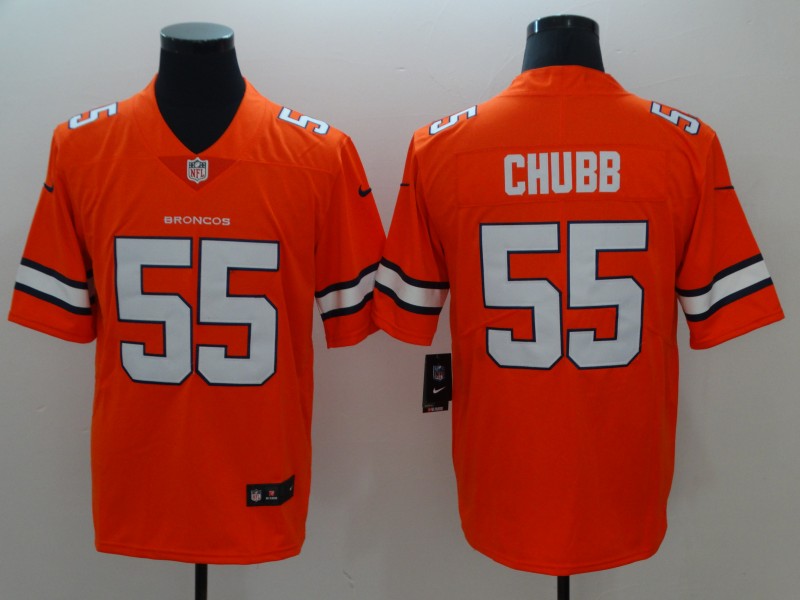 Men's Denver Broncos Bradley Chubb #55 Orange Game Player Jerseys