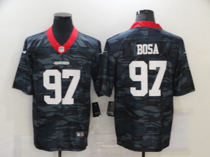 Men's San Francisco 49ers Nick Bosa #97 Gray Camouflage Game Jerseys