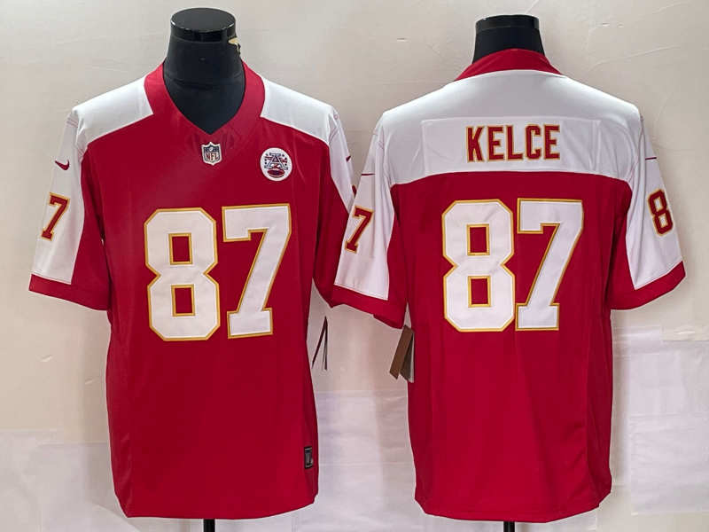 Men's Kansas City Chiefs Travis Kelce #87 Red Player Game Jerseys