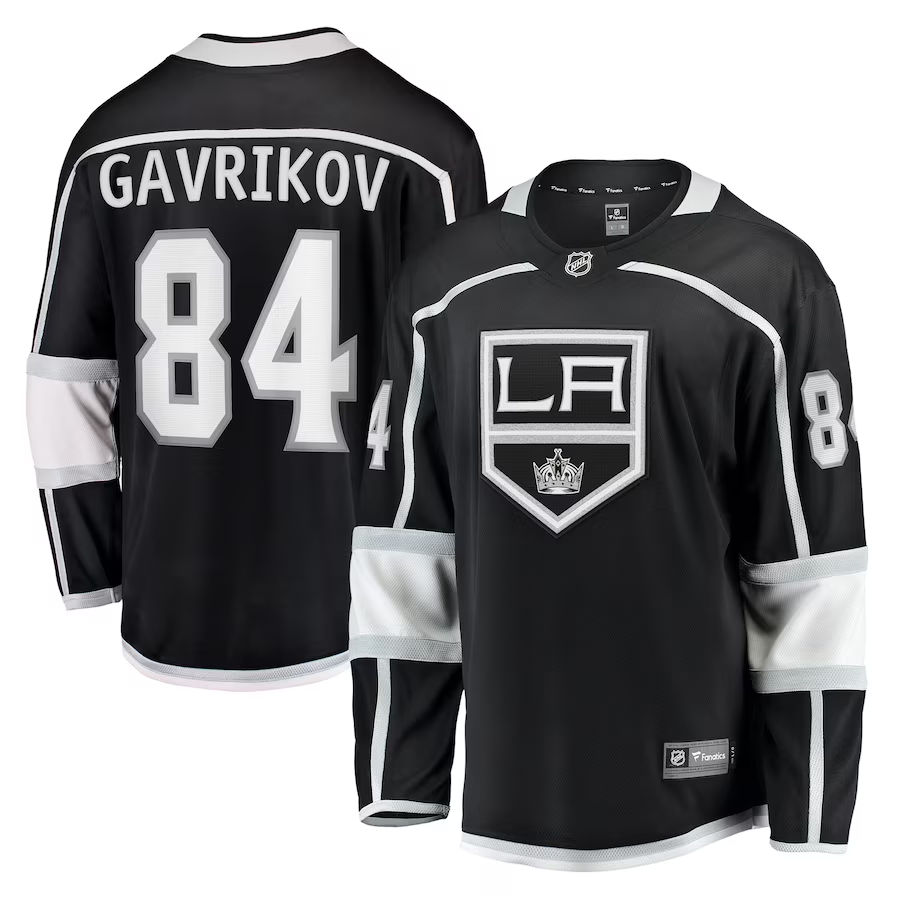 Men's Los Angeles Kings Vladislav Gavrikov #84 Black Home Breakaway Jerseys