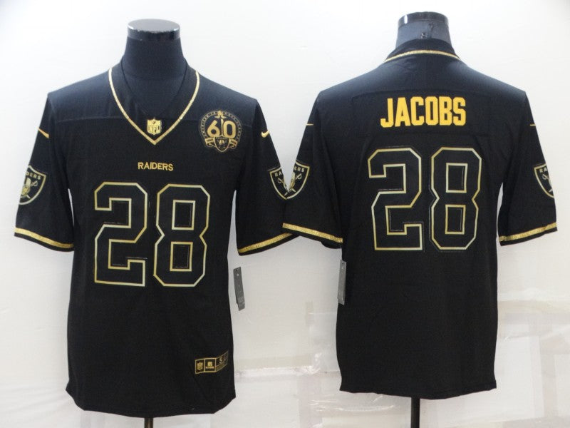 Men's Las Vegas Raiders Josh Jacobs Black Player Game Jerseys