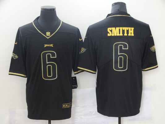 Men's Philadelphia Eagles DeVonta Smith #6 Black Game Player Jerseys
