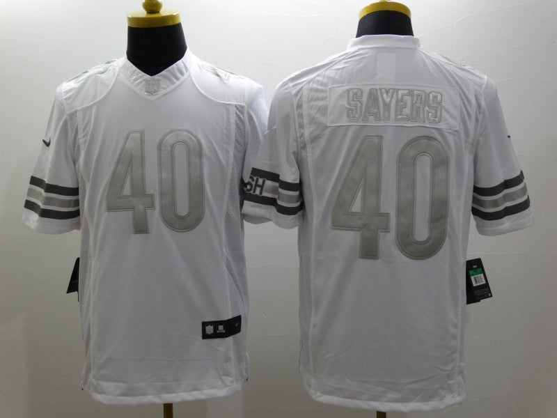 Men's Chicago Bears Gale Sayers #40 White Game Jerseys