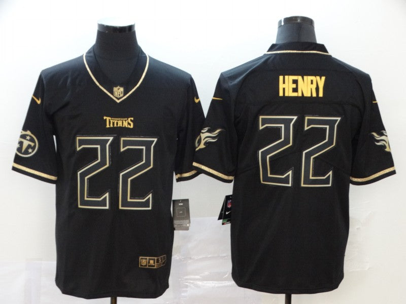 Men's Tennessee Titans Derrick Henry #22 Black Game Jerseys