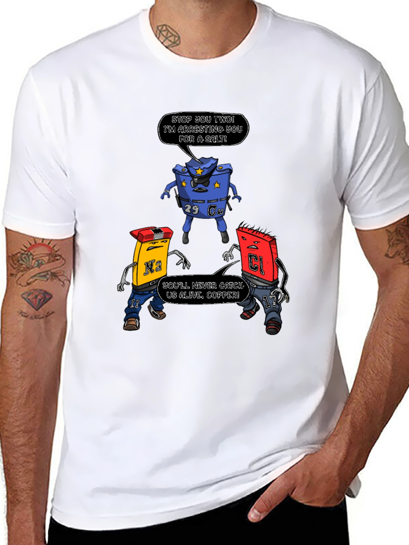 Funny Chemistry Pun T-Shirt: Arresting Salt
