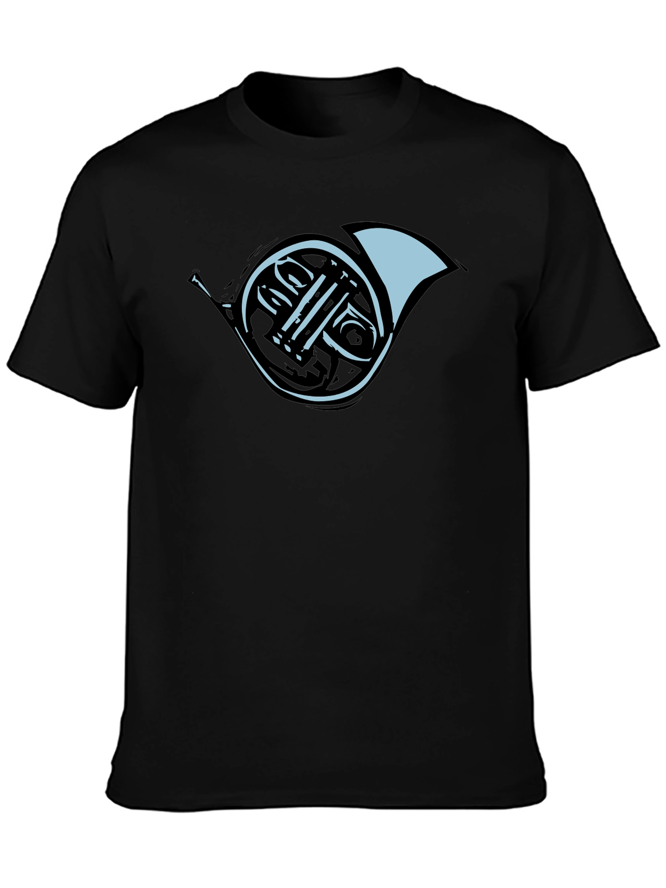 French Horn Graphic Tee - Black