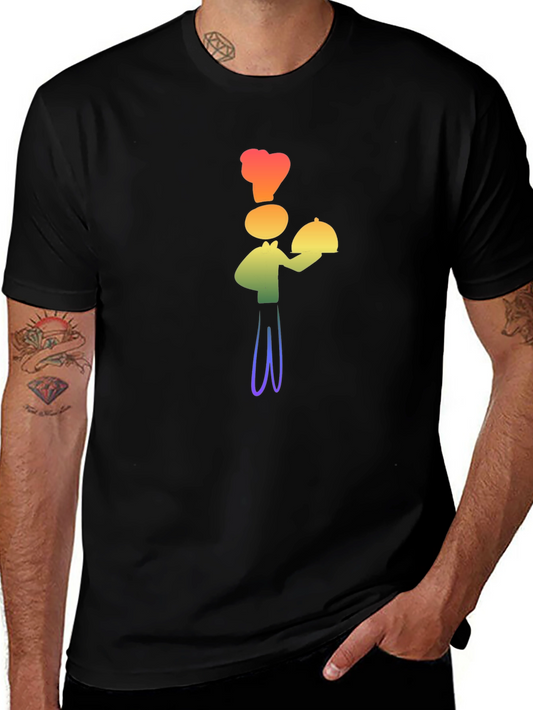 Rainbow Chef Graphic T-Shirt - Stylish Fun Design