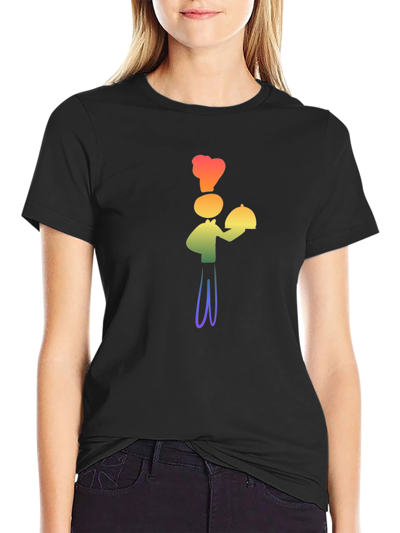 Rainbow Chef Graphic T-Shirt - Stylish Fun Design