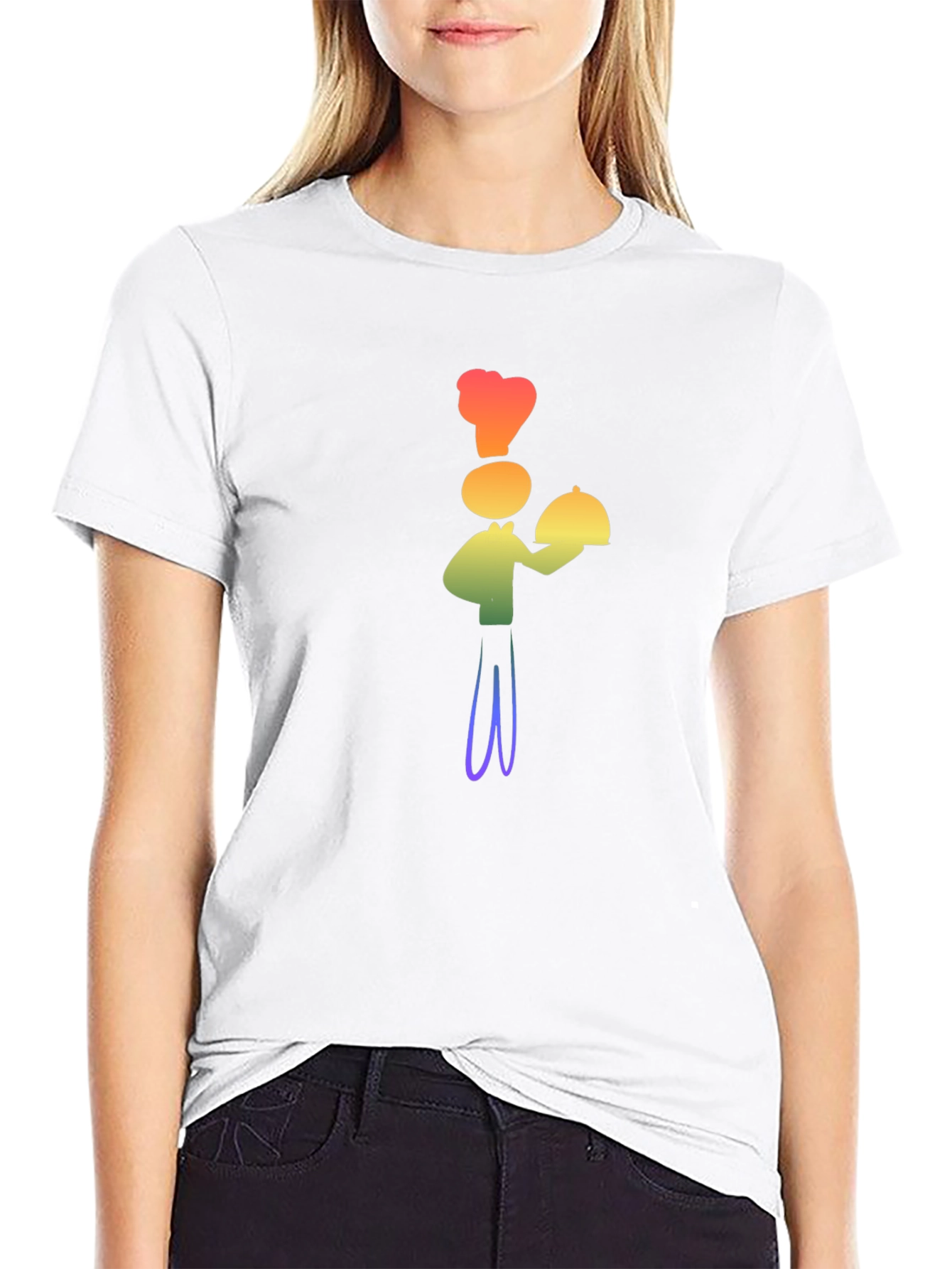 Rainbow Chef Graphic T-Shirt - Stylish Fun Design