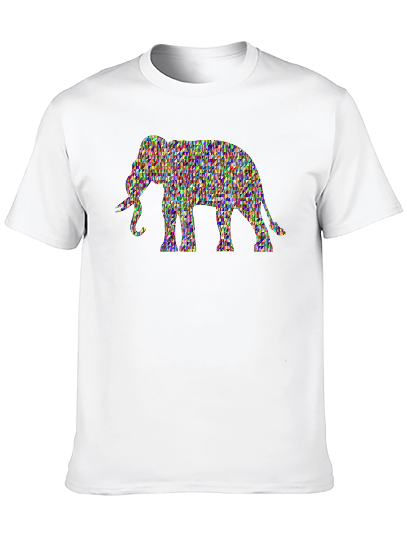 Geometric Elephant Tee - Artistic Black T-Shirt