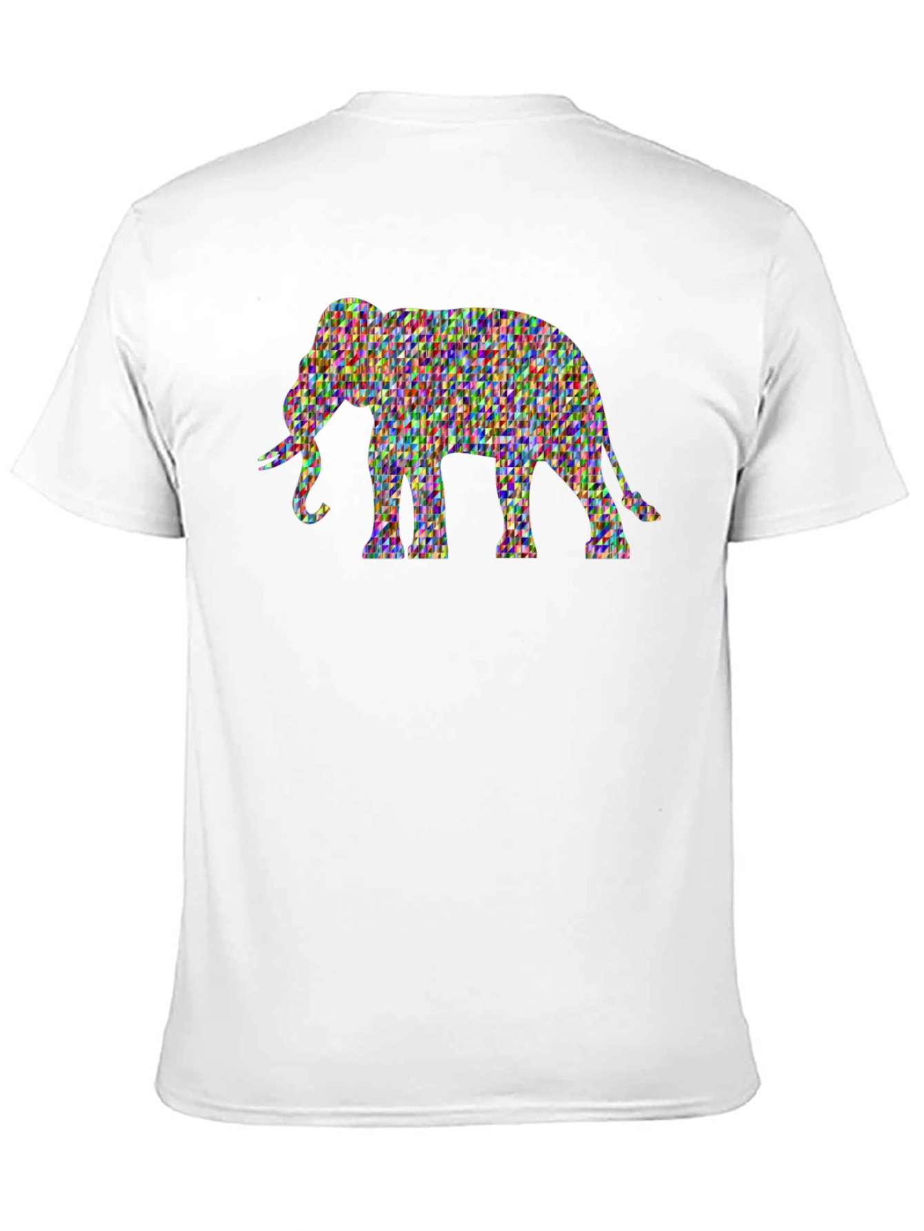 Geometric Elephant Tee - Artistic Black T-Shirt