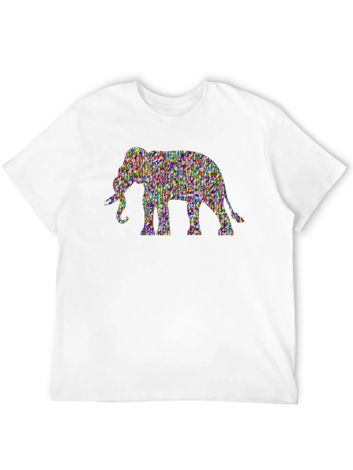 Geometric Elephant Tee - Artistic Black T-Shirt