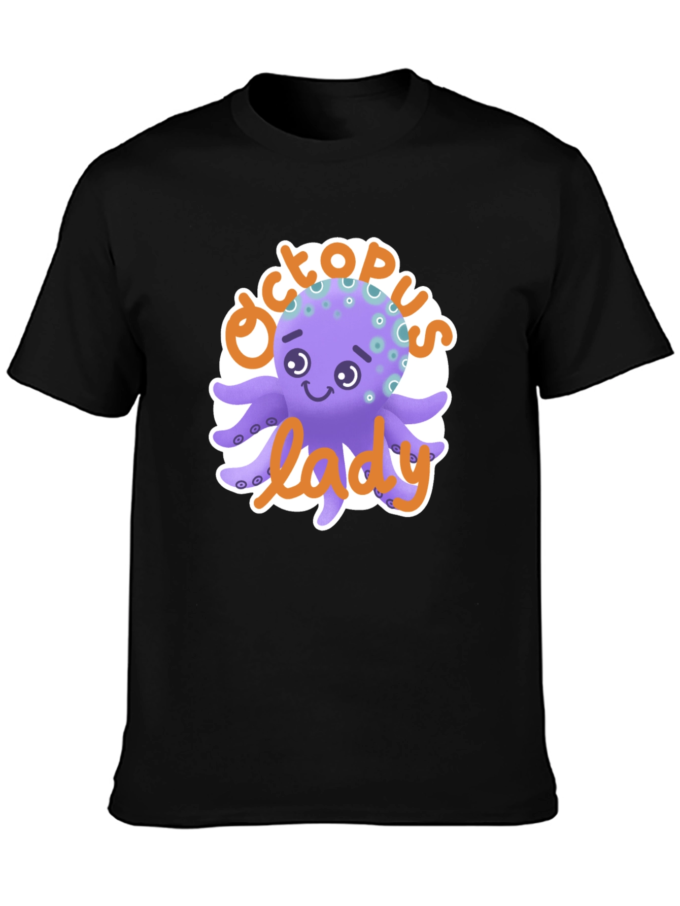 Octopus Lady T-Shirt - Cute Cartoon Graphic Tee