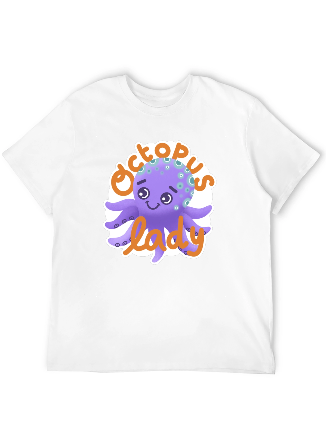 Octopus Lady T-Shirt - Cute Cartoon Graphic Tee