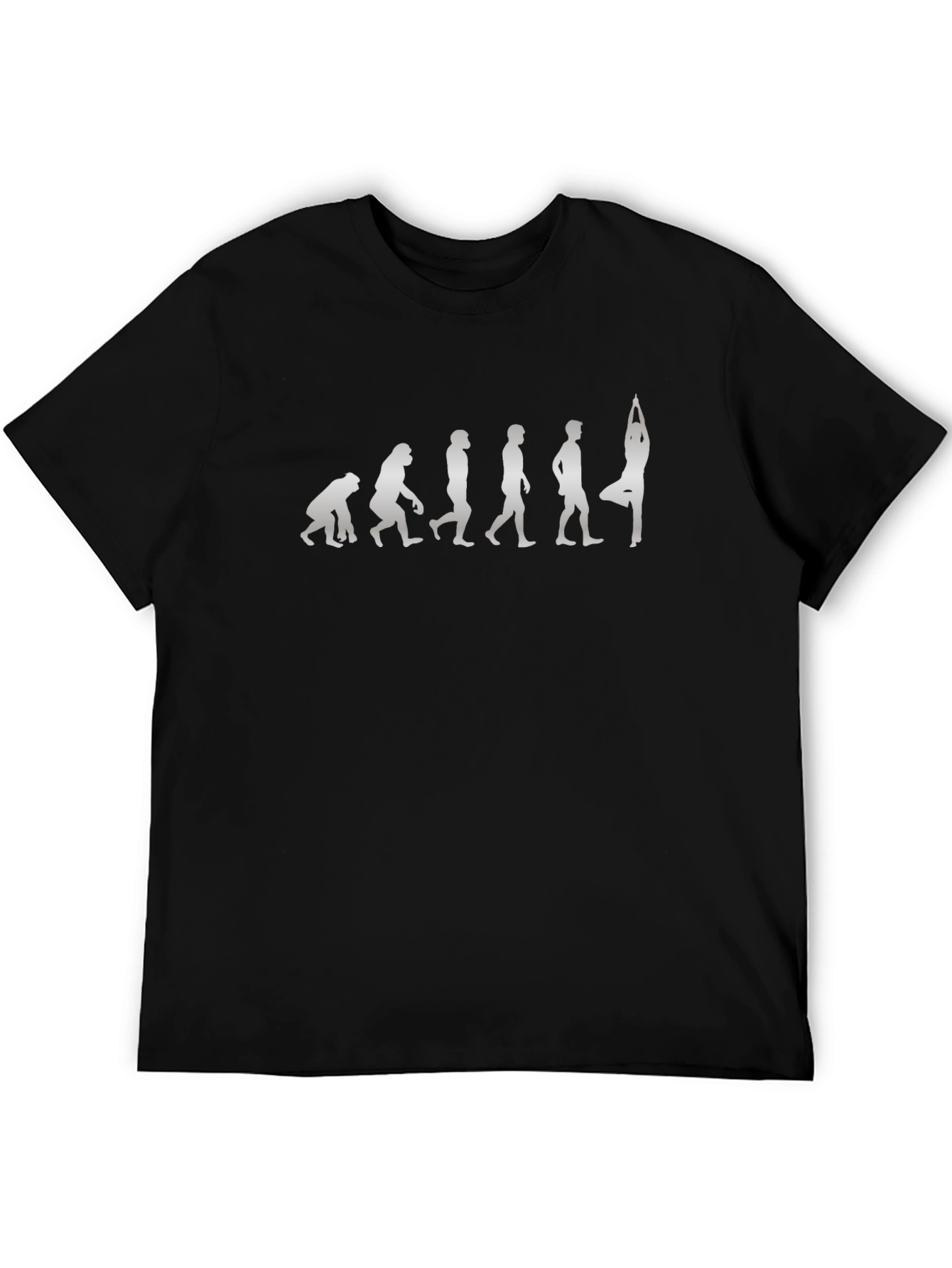 Evolution Yoga T-Shirt - Black Cotton Tee